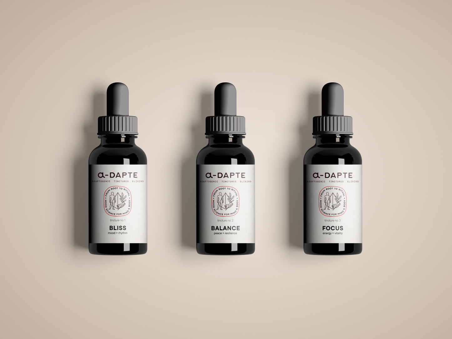 Set of all 3 tinctures: balance, bliss & focus